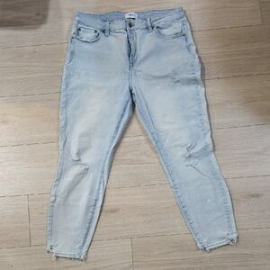 Light Blue Distressed Women's Jeans